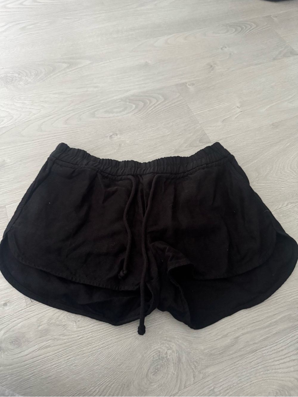 Wilfred Black Drawstring Athletic Shorts